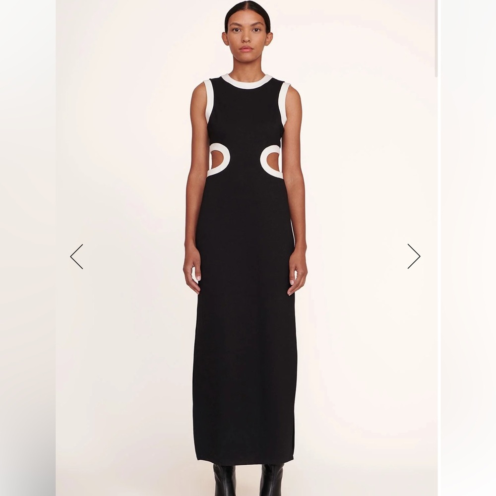 STAUD dolce black cutout dress